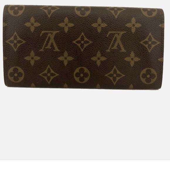 Authentic Louis Vuitton Monogran LV Logo Sarah Long Zip Brown Wallet - Picture 2 of 13